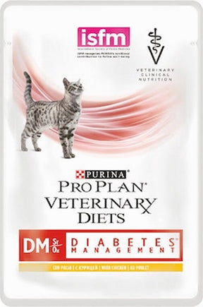 Pro plan veterinary diets feline dm diabetes - kattenvoer - kip 10x85 g