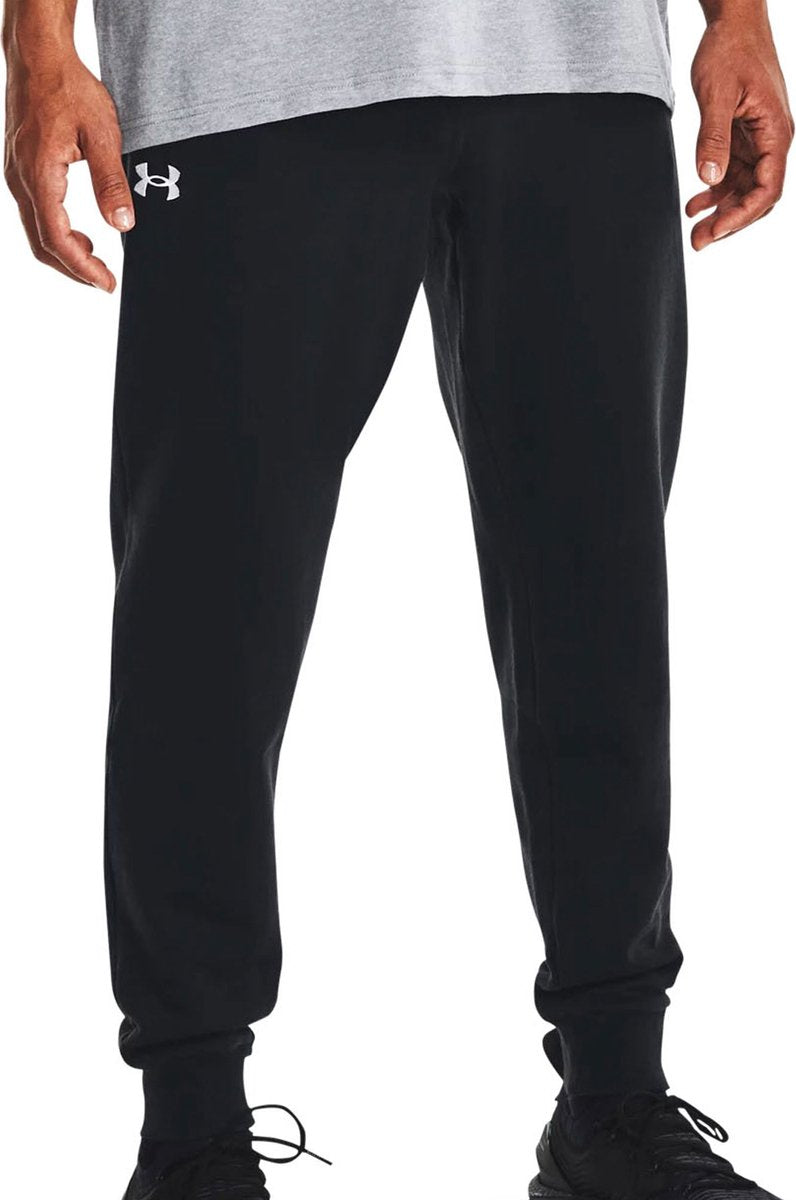 Under armour ua rival fleece joggers-blk heren sportbroek - zwart - wit xl