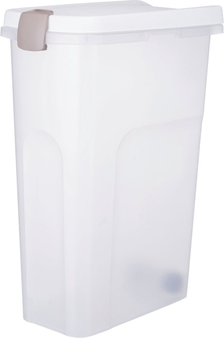 Trixie voerton luchtdicht afsluitbaar kunststof transparant wit wit - 15 ltr 22x34x41,5 cm