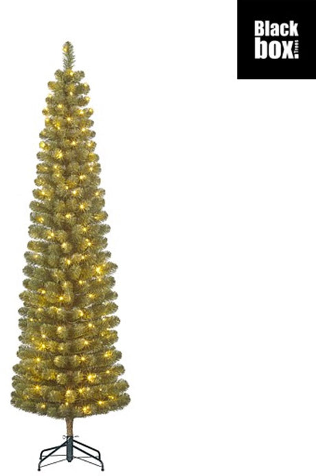 Black box charlton pilar x-mas tree led green warm white 180l tips 409 with timer dimmer - h230xd58cm