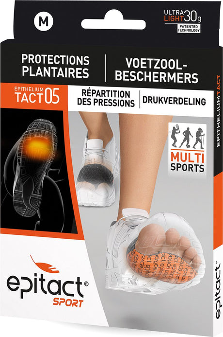 Epitact sport - voetzoolkussentjes - maat m - voor voorvoetpijn en wrijving - tijdens sporten