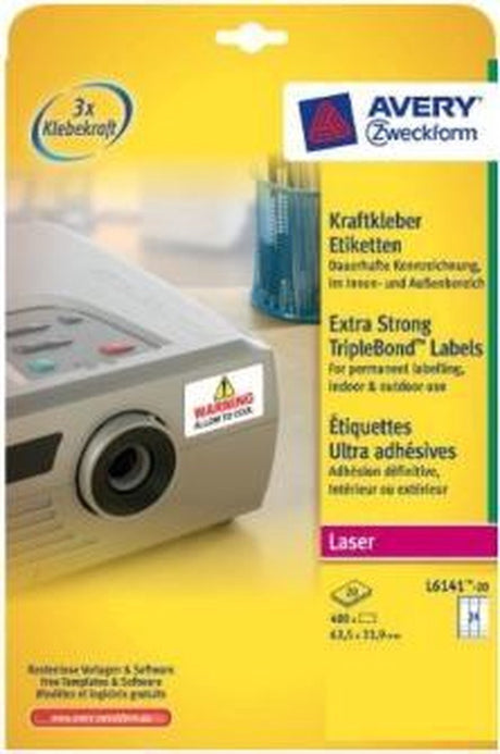 Avery l614120 printer label white selfadhesive printer label