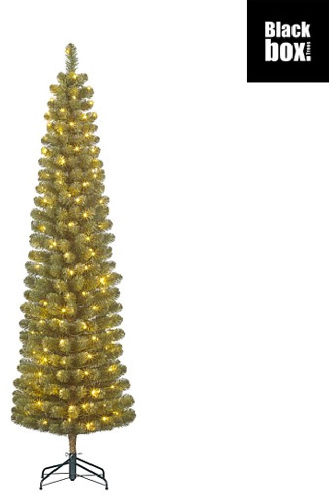 Black box charlton pilar x-mas tree led green warm white 180l tips 409 with timer dimmer - h230xd58cm