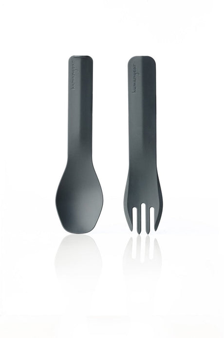 Human gear - duo - gray - bestek - herbruikbaar - campingbestek