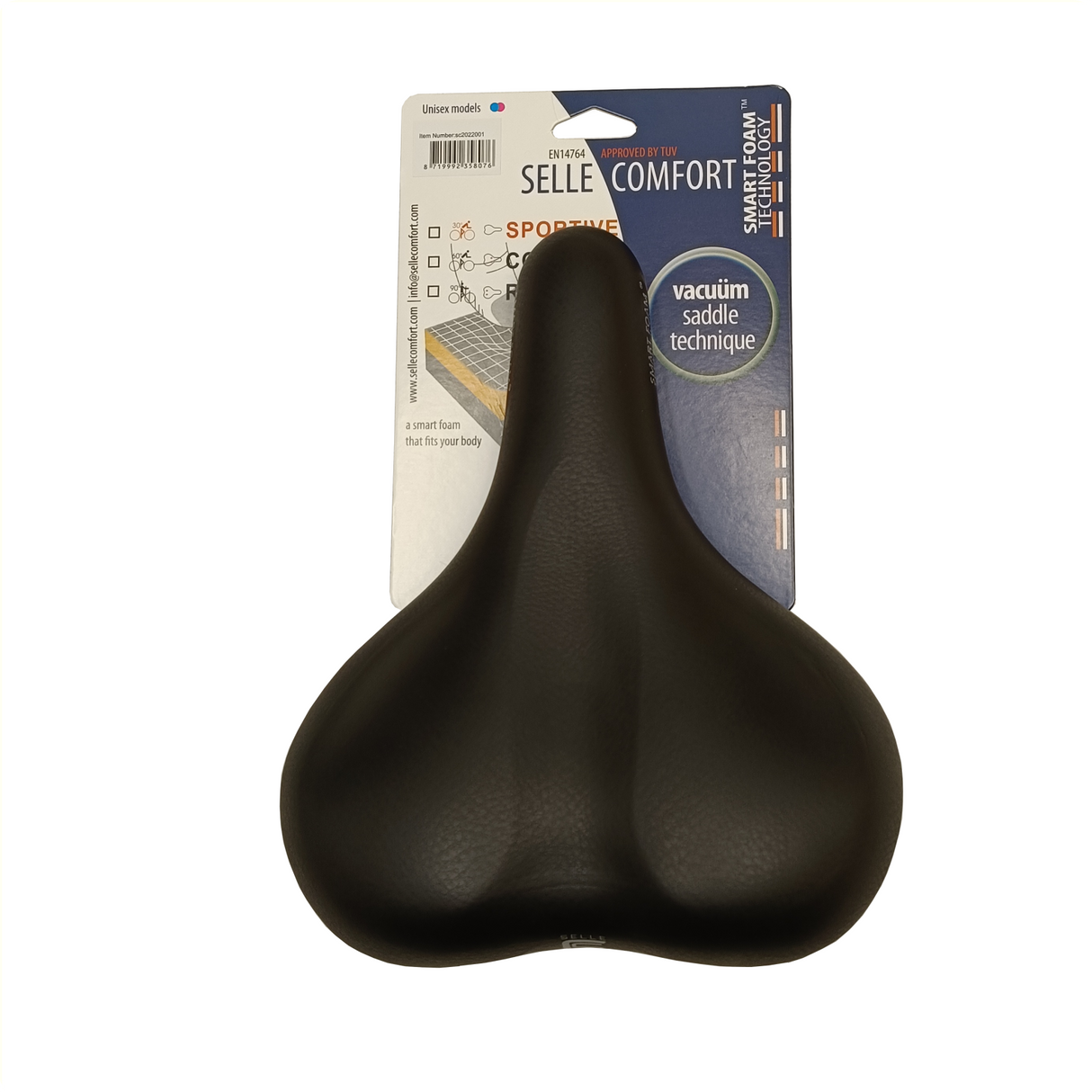 Selle Comfort Comfort Saddle active avec la technologie SmartFoam, sans nœud coulant