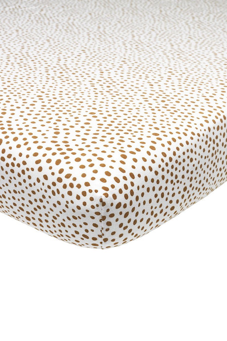 Meyco baby cheetah hoeslaken wieg - camel - 40x80 90cm