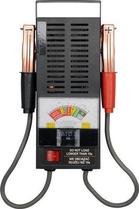 Tester yato yt-8310 serie - accu - 6 12v - analoge wijsaanwijzer - krachtige krokodilklemmen