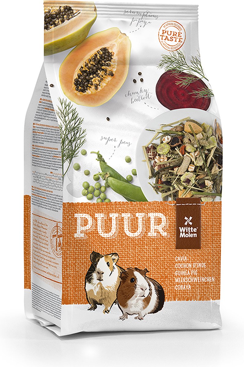 Witte molen - knaagdierenvoer - knaagdier - puur cavia 2,5kg - 1st