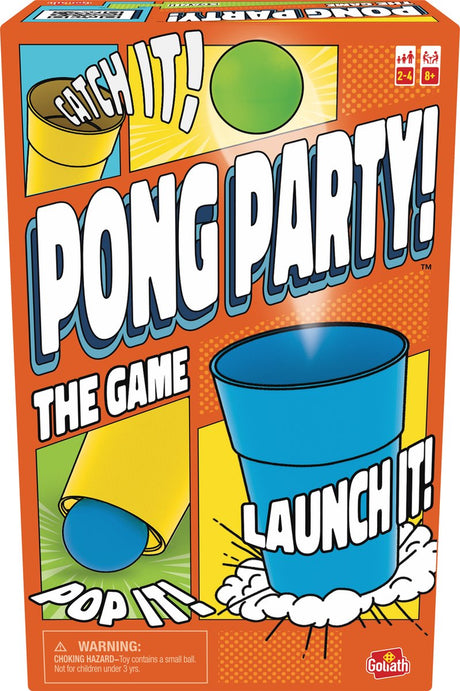 Goliath pong party - actiespel - partyspel - schiet de ballen weg met de unieke pong cup technologie - voltooi 50 opdrachten en win!