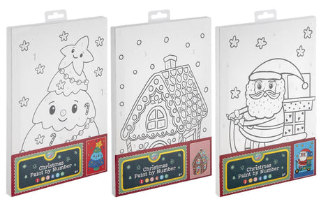Moxy schilderen op nummer canvas kerstmis - 29,7x19,5cm