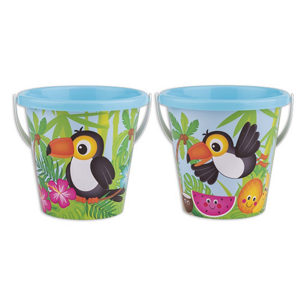 Seau de base avec toucan imprimer 17 cm