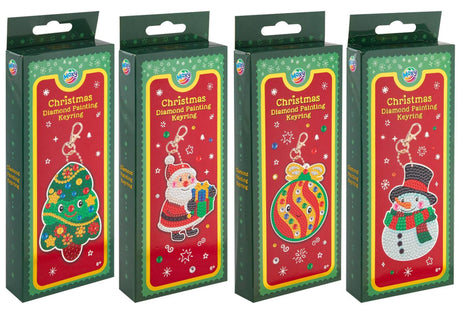 Moxy diamond painting sleutelhanger kerstmis