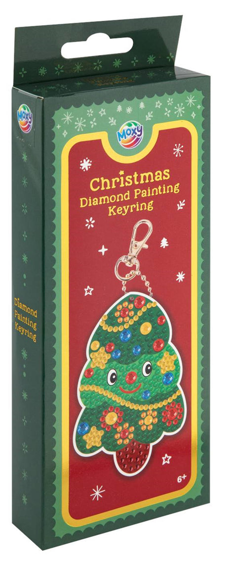 Moxy diamond painting sleutelhanger kerstmis