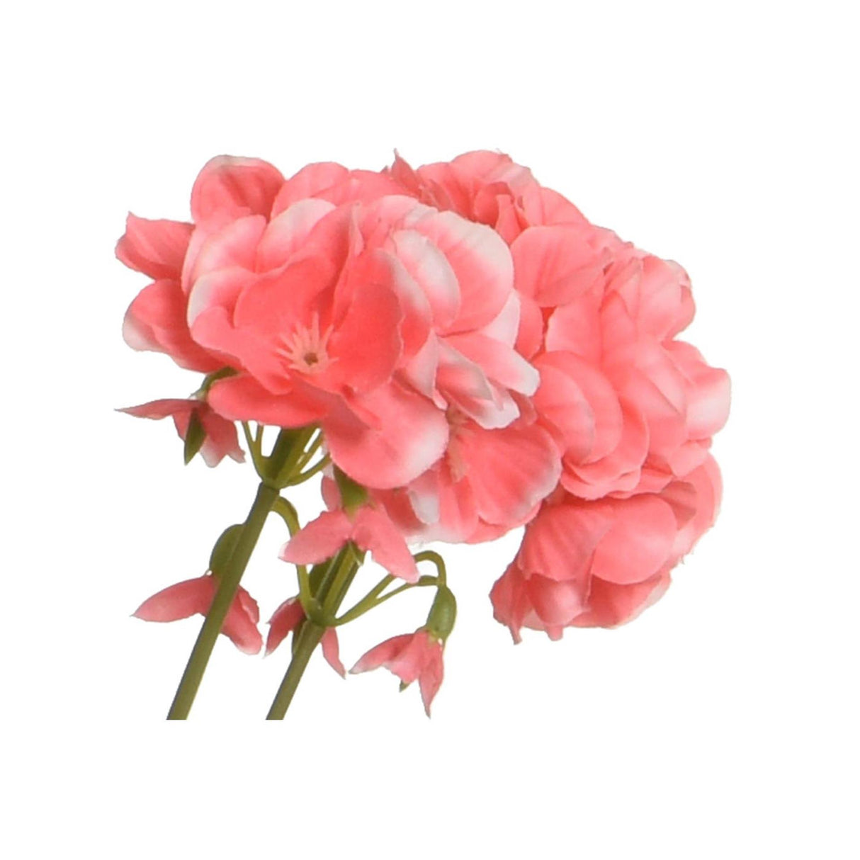Decoris kunstplant geranium in pot polyester 25x25x35cm 4 assorti