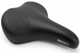 Edge fietszadel city protect met hoekbescherming - zwart