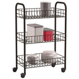 Tomado-Metaltex Siena Kitchen Trolley with Wheels 41x23x63 cm Black