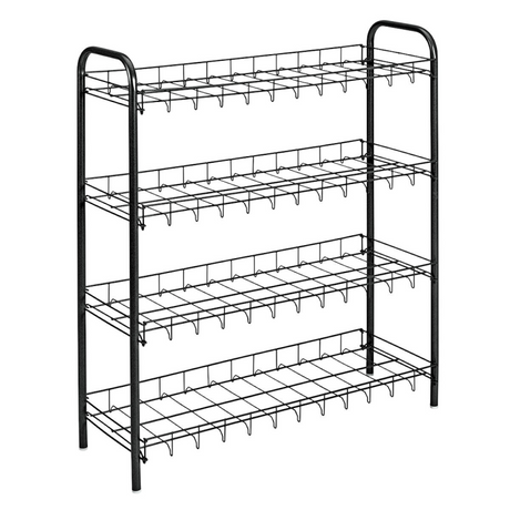 Metaltex schoenenrek - 4 etages 23x64x80cm zwart