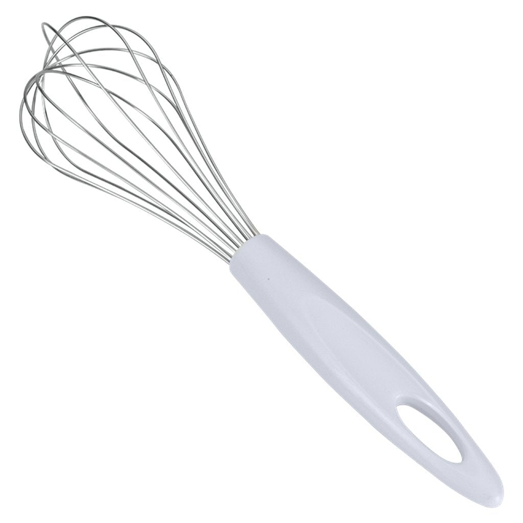 Batteur métaltex 25 cm en acier inoxydable en plastique blanc