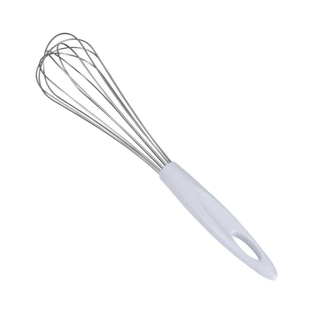 Metaltex Beater da 30 cm in acciaio inossidabile in plastica bianca