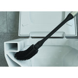 Brosse de toilette CleanTex Cleany + support 13x8x47 cm en acier inoxydable noir