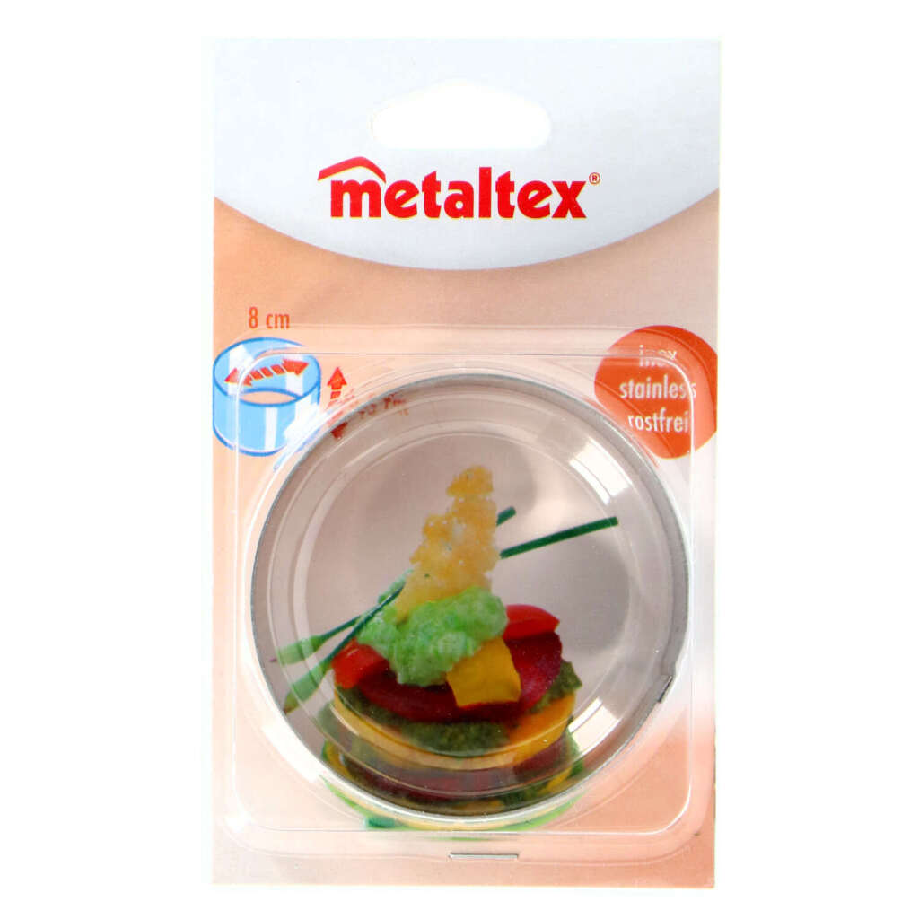 Metaltex metaltex bakring 8x4.5 cm rvs