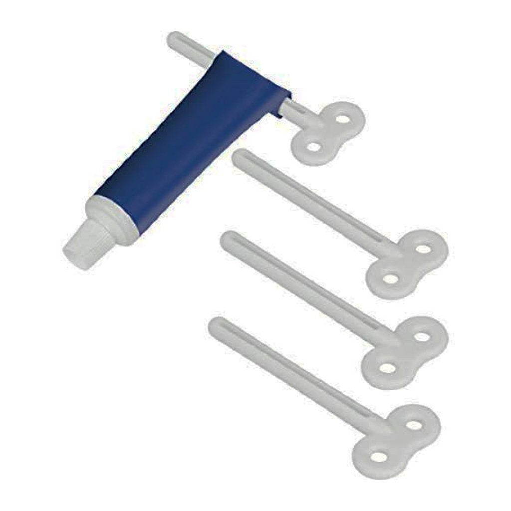 MetalTex Tube Keys 4 stykker hvite