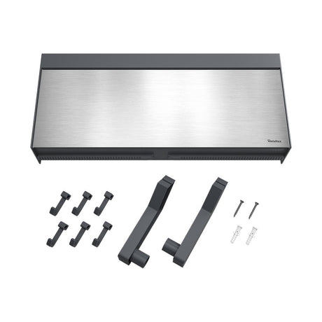 Metaltex kitchen helpers tango keukenrolhouder met snijhulp 38x6x17 cm rvs grijs