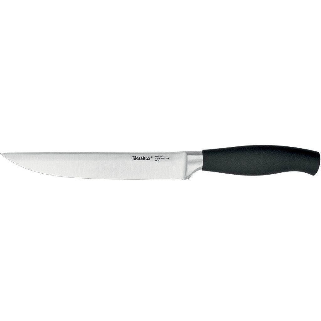 Metaltex Comfort Meat Knife de 33 cm de acero inoxidable negro