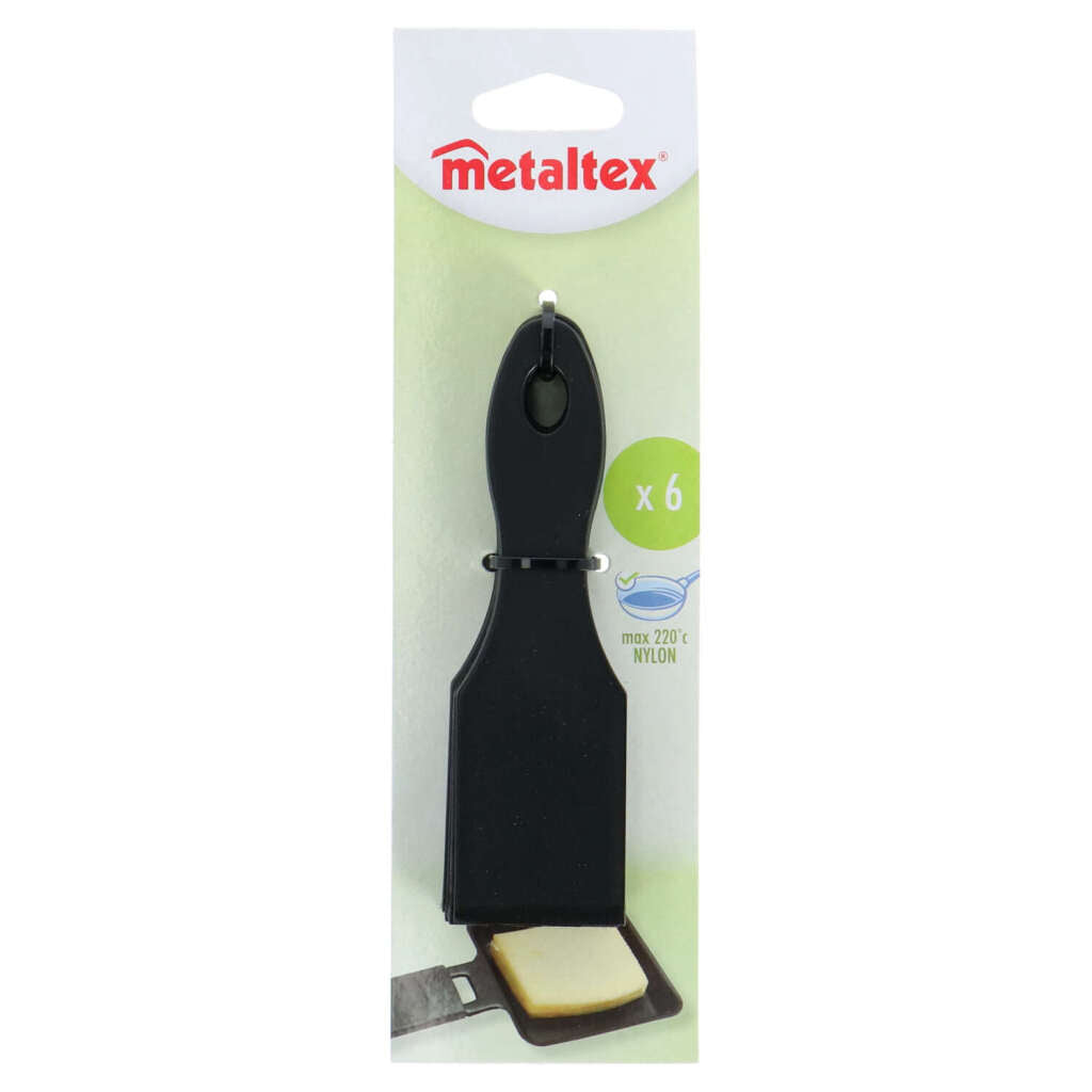 Metaltex metaltex gourmetspatels 14 cm 6 stuks zwart nylon