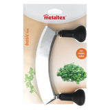 Metaltex chopping knife with double knives stainless steel black