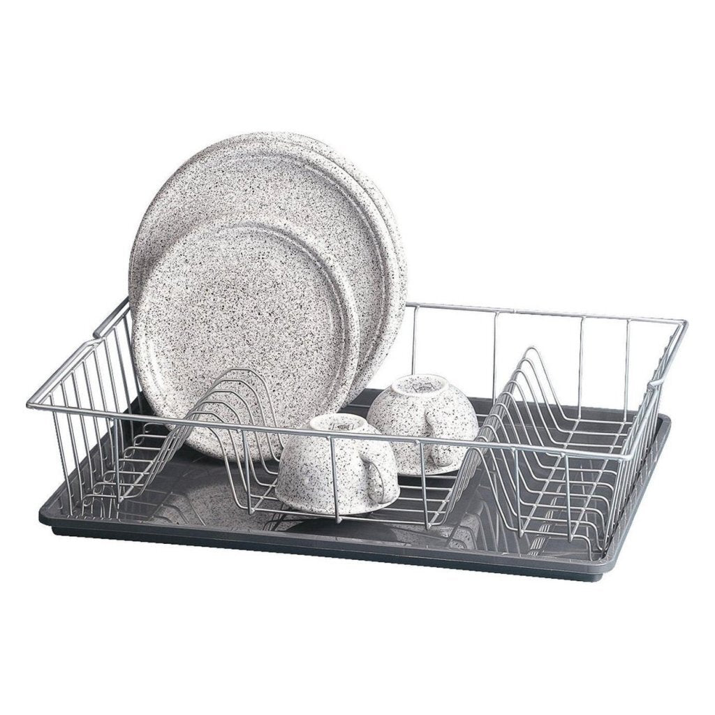 Metaltex Colonia Drain Rack 48x30 cm Gray en argent