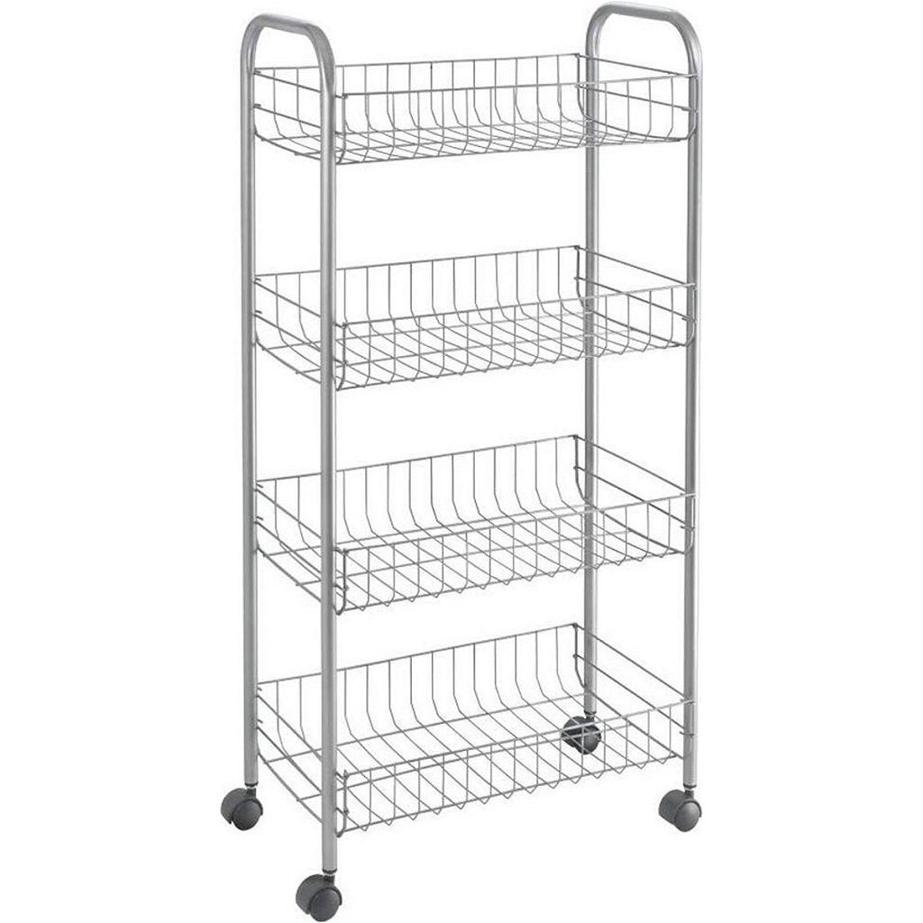 Metaltex Kitchen Bathroom Storage Trolley Ascona 41x23x84 cm ruote