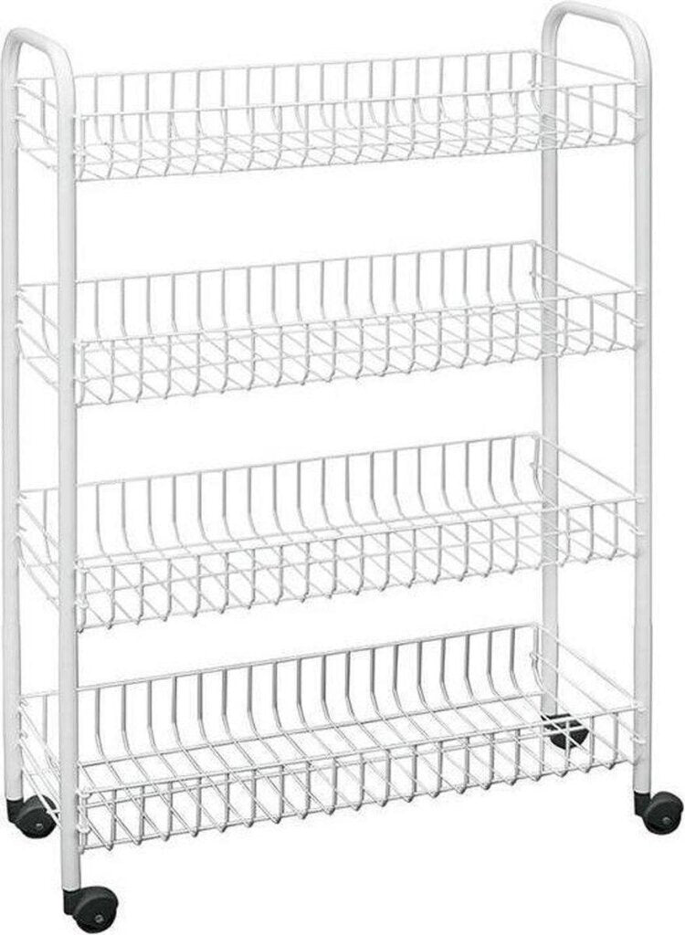 Metaltex metaltex badkamer- keukentrolley snello 84x56cm staal wit