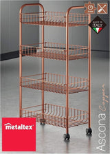 Metaltex Metaltex Trolley Cabinet Ascona 84x41cm en acier cuivre