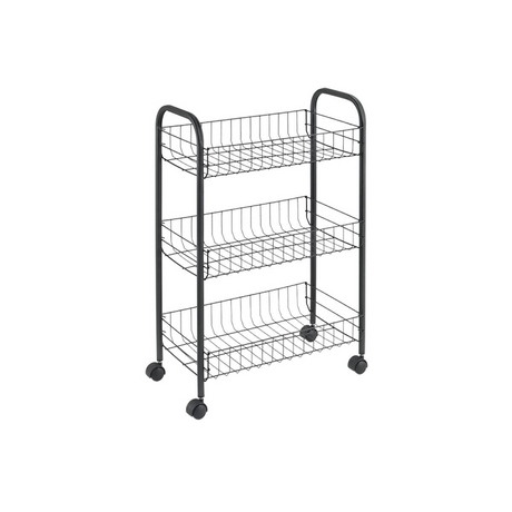 Metaltex keukentrolley - lugano 63x41x23cm zwart