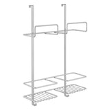 Metaltex sobre la puerta Space Saver Rack para artículos de limpieza 30x46x12 cm de plata