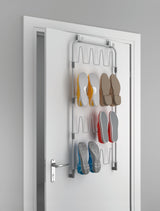 Tomado-Metaltex Over The Door Space Saver Shoes@By Shoe floor for door silver