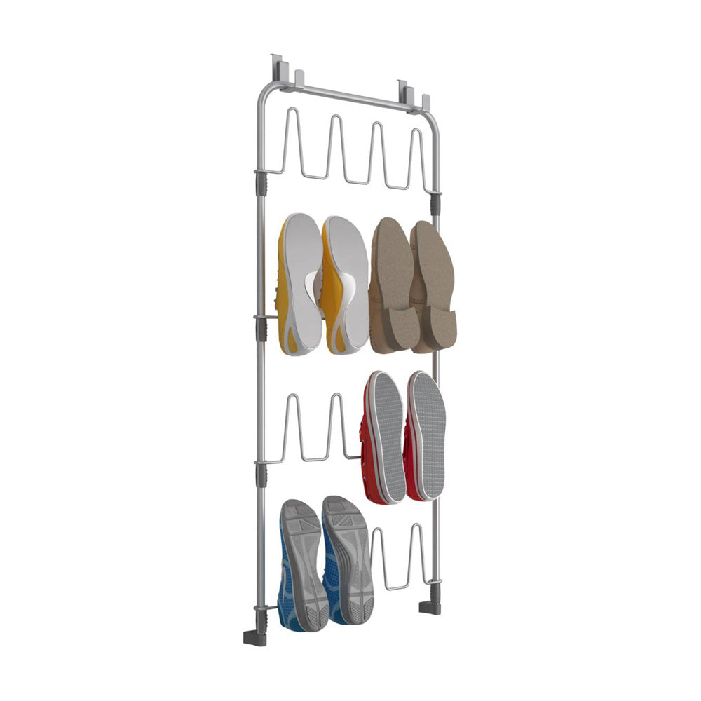 Tomado-Metaltex Over The Door Space Saver Shoes@By Shoe floor for door silver