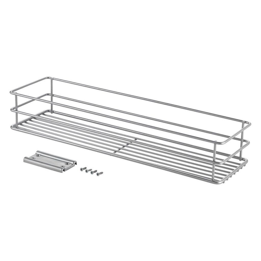 Metaltex pametna kuhinjska drsna košara 12x42x7 cm srebro