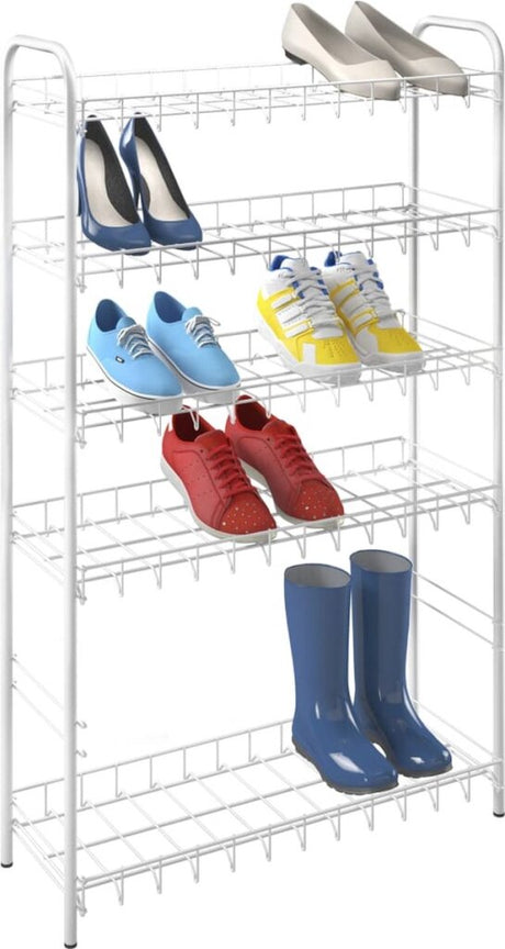 Tomado-metaltex tomado metaltex shoe 6 schoenenrek wit 64x23x104 cm 6 verdiepingen