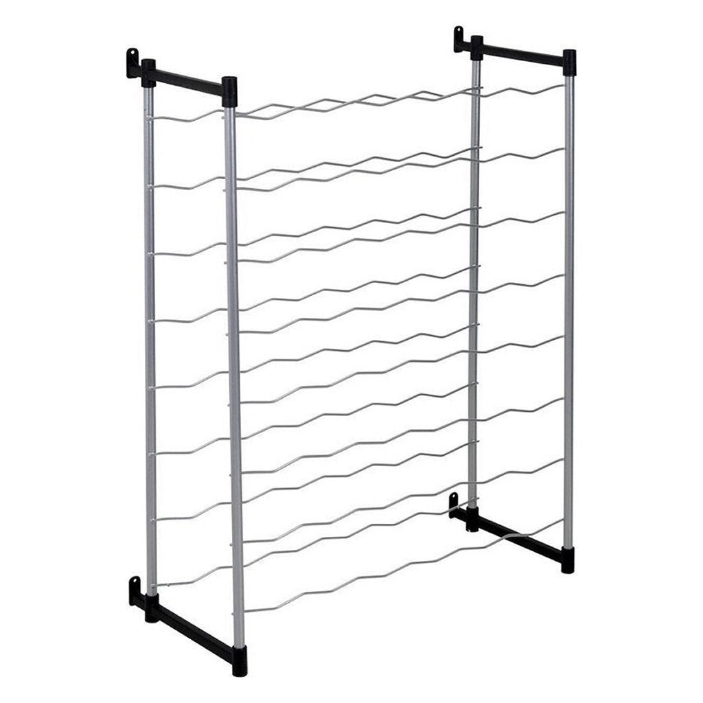 MetalTex Merlot Bottle Rack for 48 flasker 59x26x85 cm sølv svart