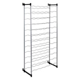 Rack de bouteille Bardolino Metaltex pour 72 bouteilles 59x26x124 cm en argent noir