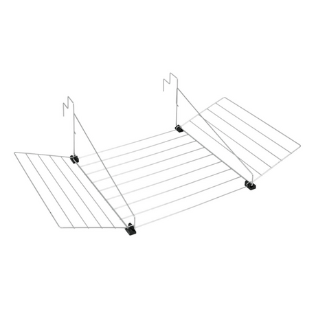 Metaltex tomado - droogrek tilburg - voor radiator, balkon, deur of balustrade - 12 meter drooglengte - ophangbaar - zilvergrijs - 5 jaar garantie