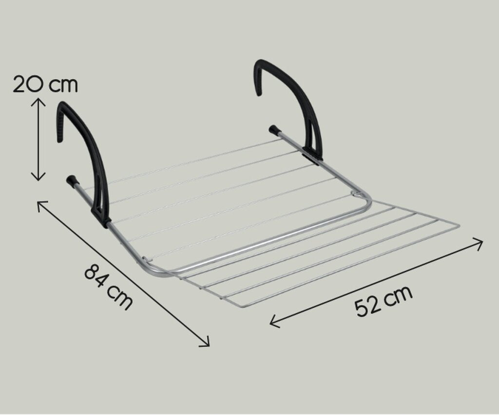 Tomado-metaltex tomado seram hangdroogrek 7m drooglengte verstelbare armen zwart