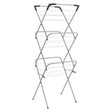 Tomado-Metaltex Tomado Metaltex Concerto Slim Drooogrek 9,5 m d'argent avec des supports pour les cintres de vêtements