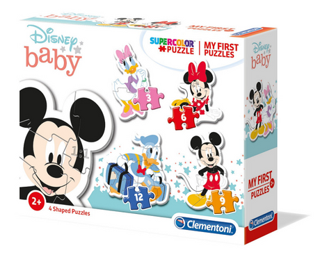 Clementoni puzzel 3-6-9-12 stukjes mickey mouse