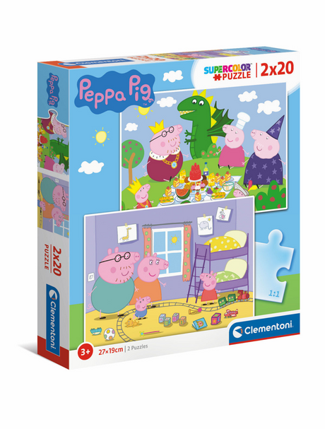 Clementoni puzzel 2x20 stukjes peppa pig