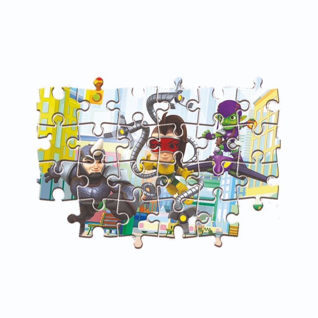 Clementoni supercolor puzzel spidey and his amazing friends 2x20 stukjes