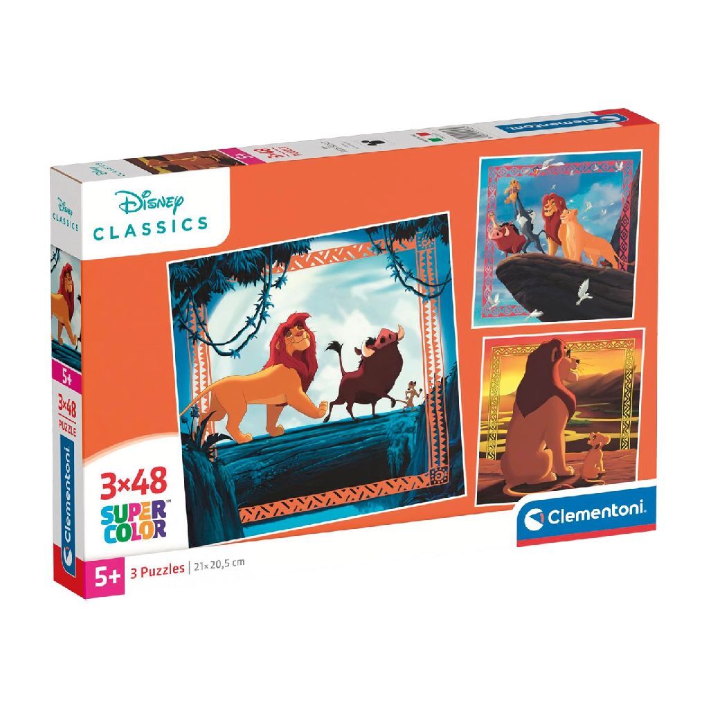 Clementoni Supercolor Puzzle The Lion King 3x48 sztuki