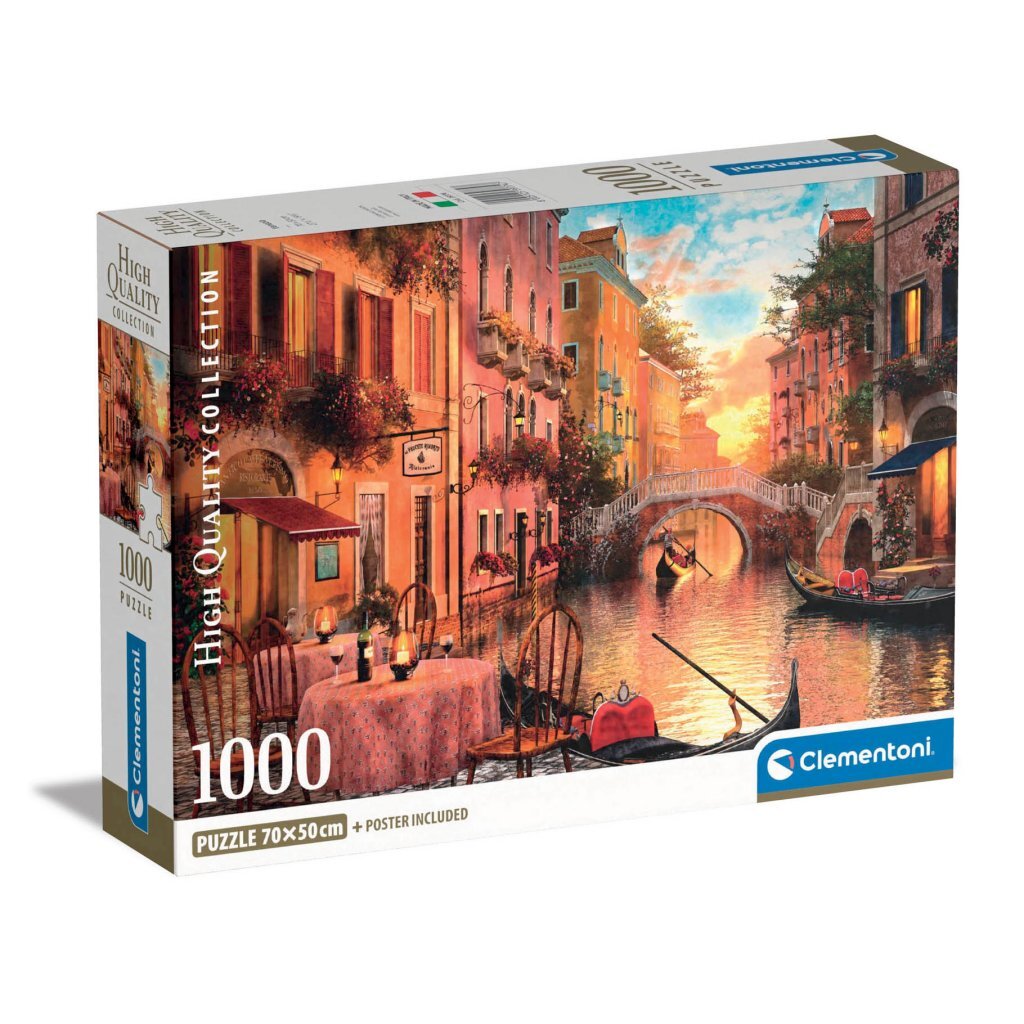 Puzzle di collezione di alta qualità Clementoni + poster veneti euml; 1000 pezzi